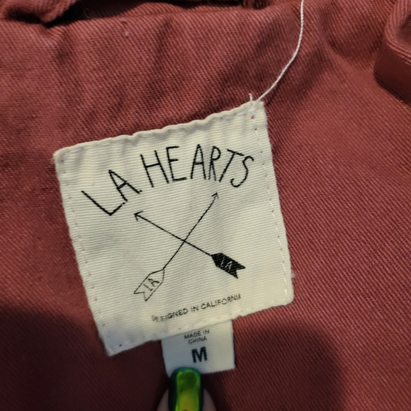 LA Hearts Dusty Maroon Zip-Front Utility Jacket - Size M - Picture 5 of 13